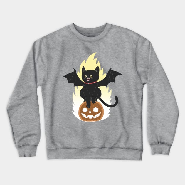 Cat Bat Crewneck Sweatshirt by ppmid